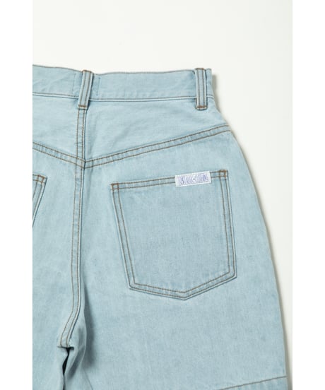 Denim half pants / light blue