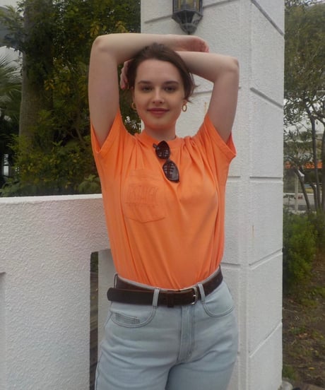 Tostalgic pocket tee / orange