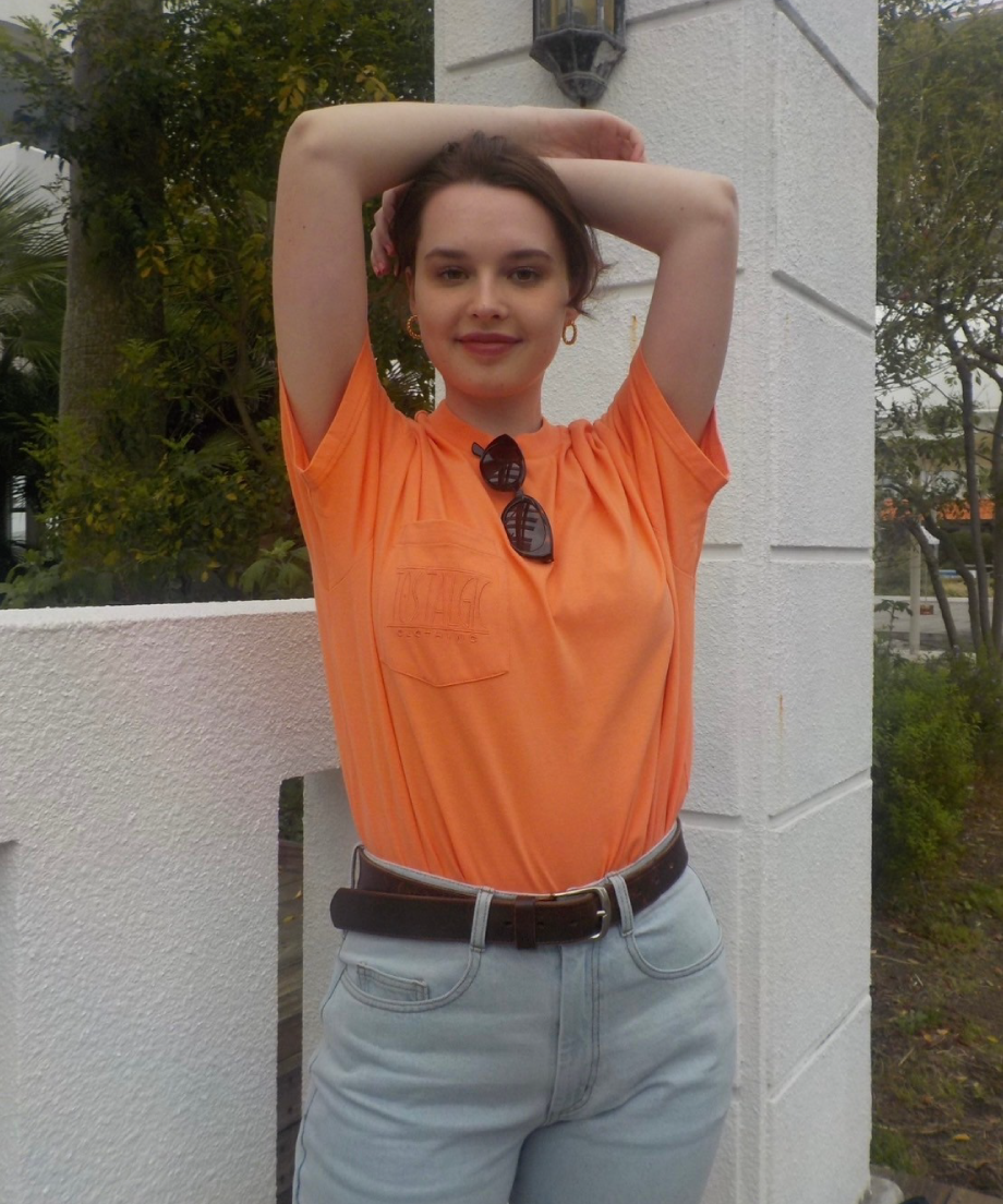 Tostalgic pocket tee / orange | Tostalgic Clothing