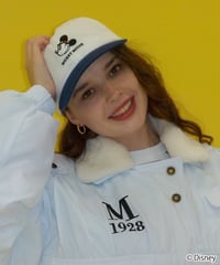 Mickey cap / white×navy