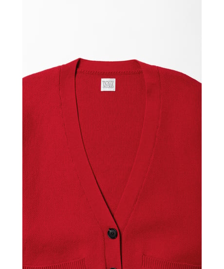 Big knit cardigan / red