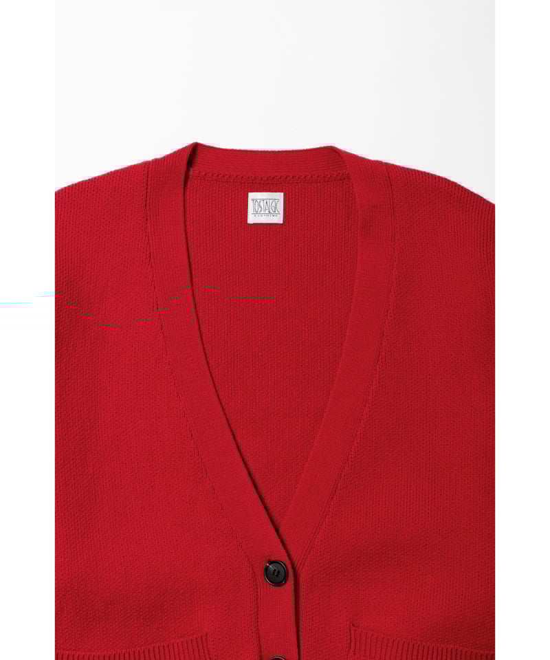 Big knit cardigan / red | Tostalgic Clothing