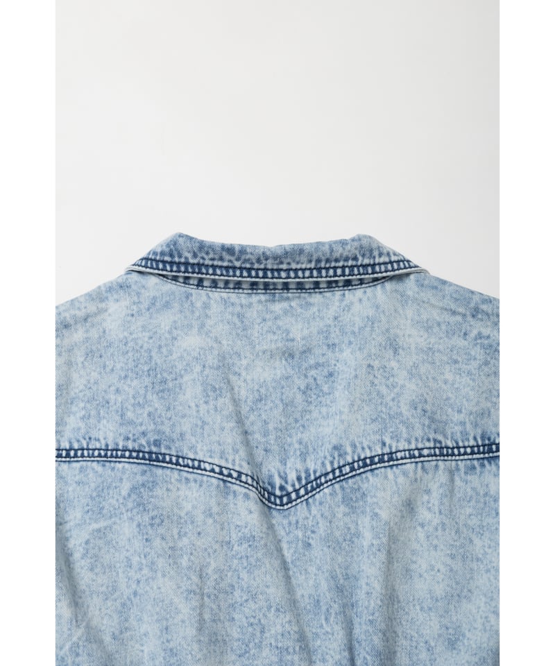 Denim biker jacket/ acid wash | Tostalgic Clothing