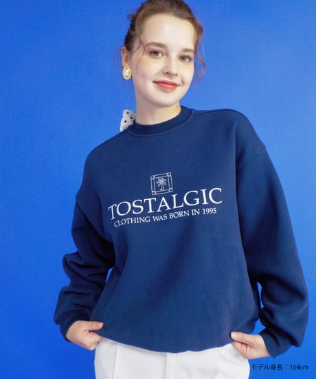 Palm tree sweatshirt / navy
