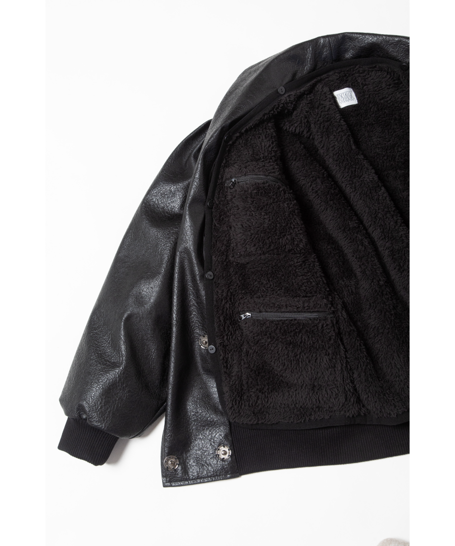 2way leather jacket / black | Tostalgic Clothing