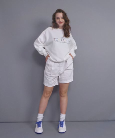 Palm tree sweatshirt / white