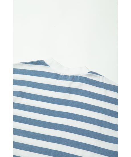 Stripe pocket tee / blue