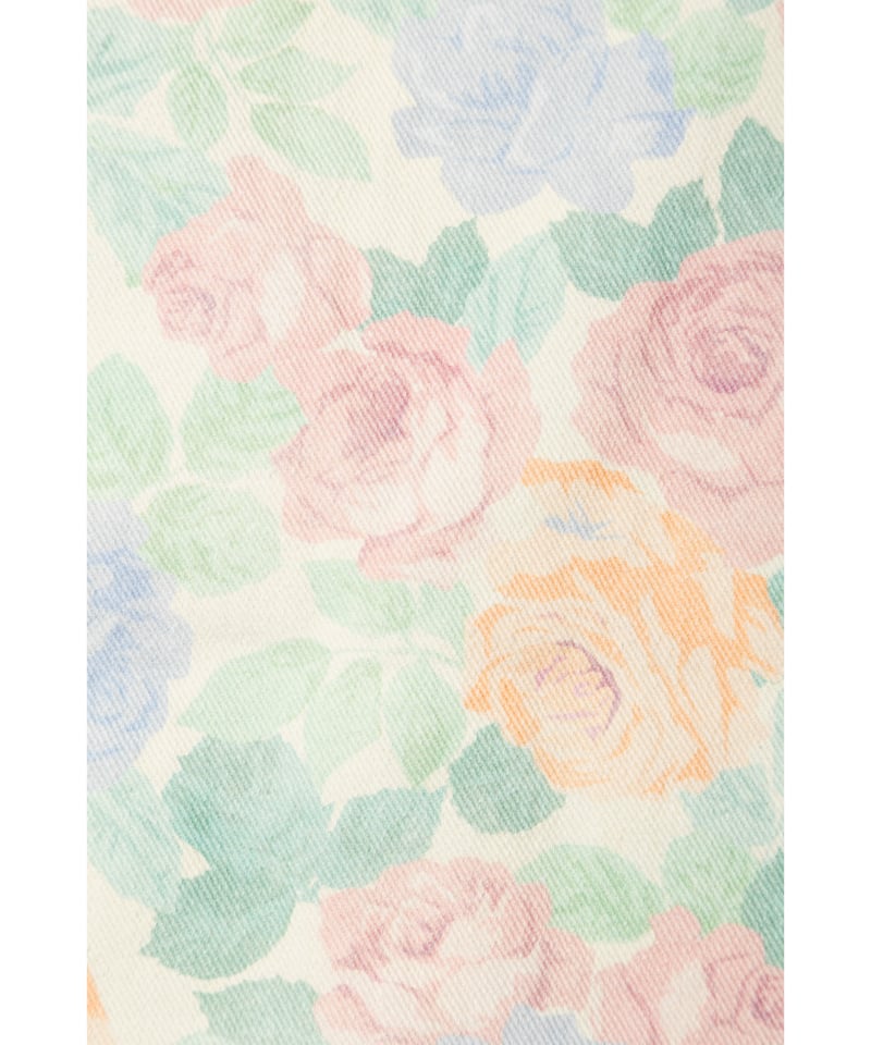 80s denim vest / floral | Tostalgic Clothing