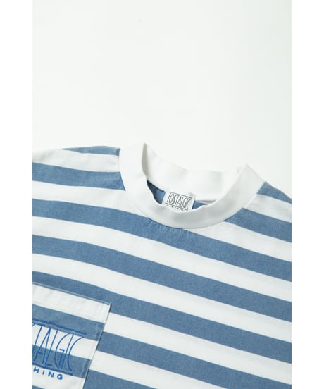 Stripe pocket tee / blue