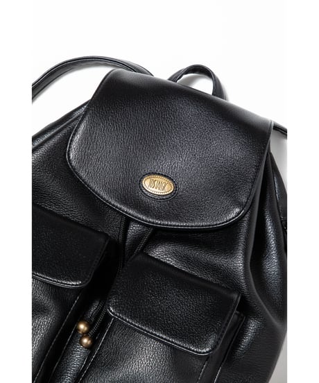 Leather backpack / black