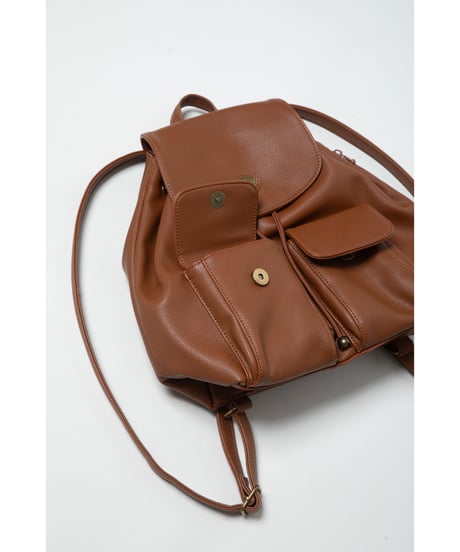 Leather backpack / light brown