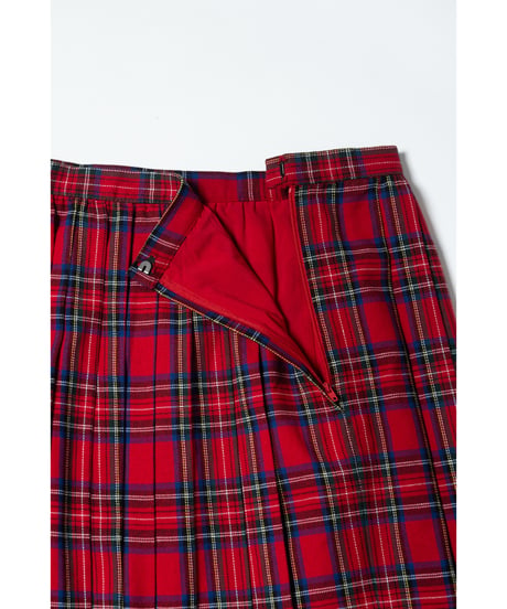 Pleated skirt / tartan plaid