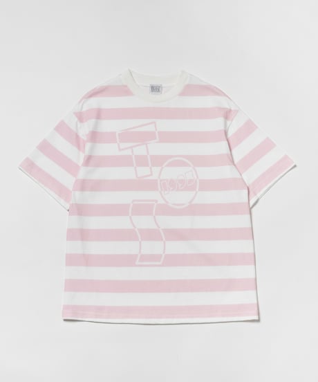 Tos logo stripe Tshirts / pink