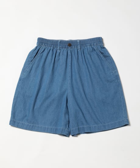Summer denim half pants / blue