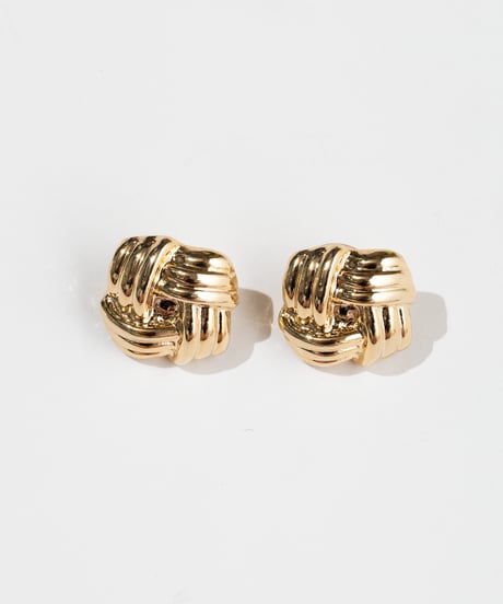 80s earring / pierce / gold
