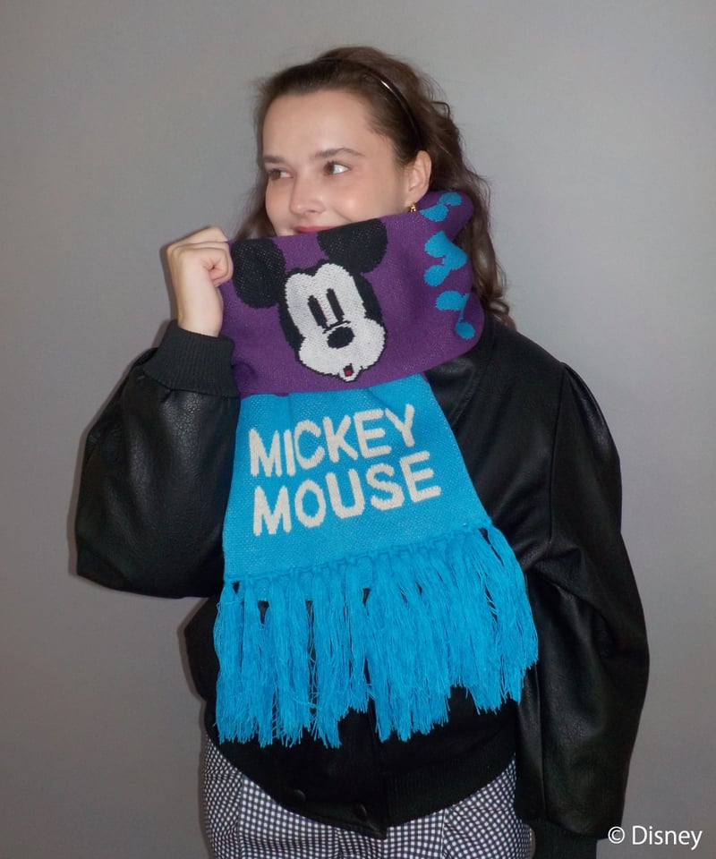 Mickey Mouse scarf / purple | Tostalgic Clothing