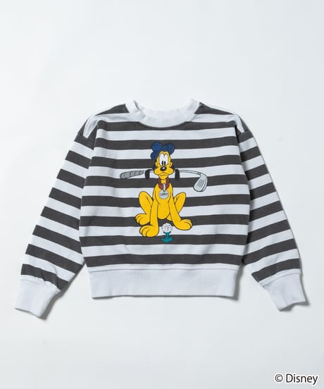 Disney sports sweatshirt(Pluto)(kids) / stripe