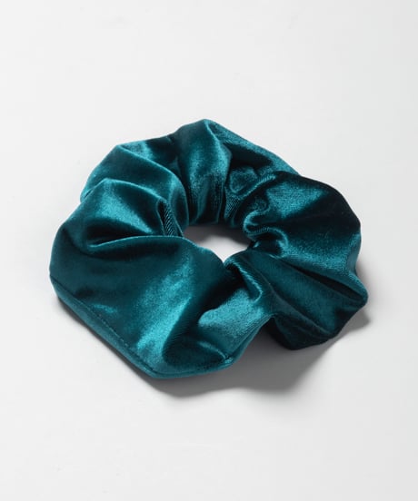 Velour scrunchie / green