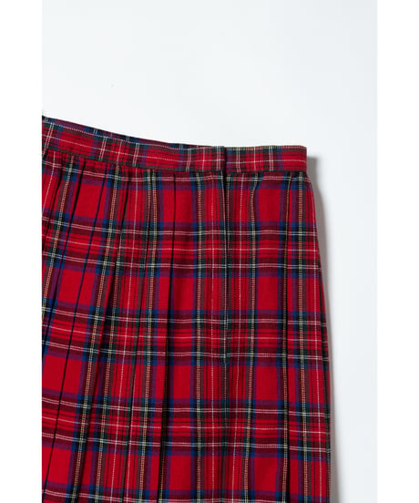 Pleated skirt / tartan plaid