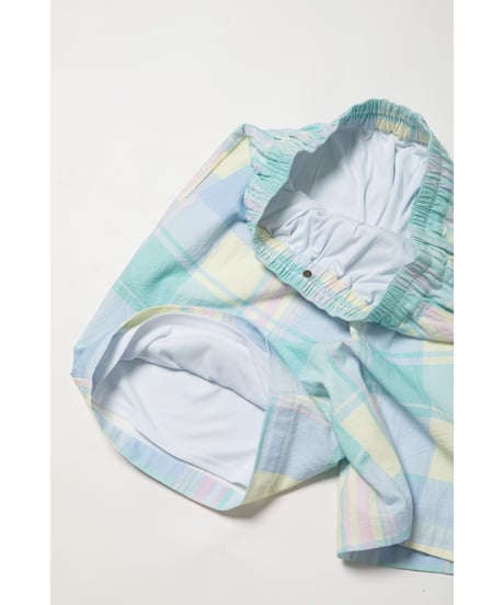 Summer half pants / checked