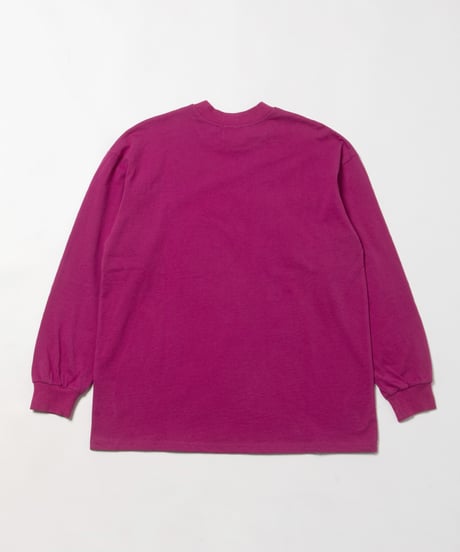 High neck long sleeve pocket tee / pink