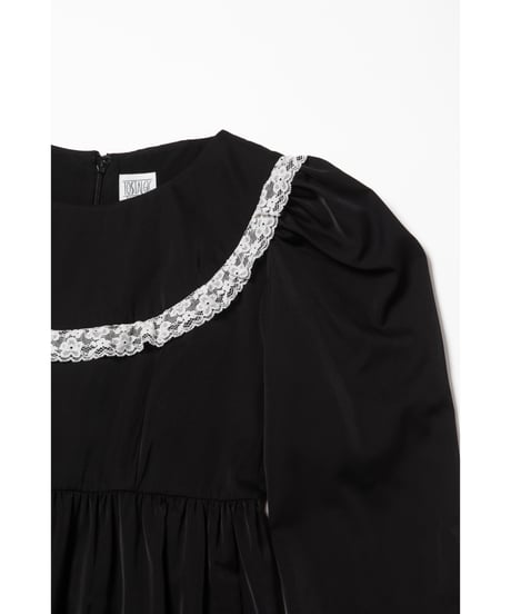 Frill dress / black