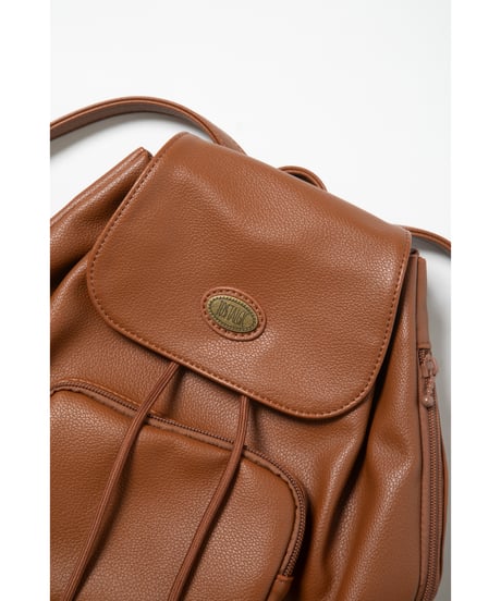Mini leather back pack / light brown