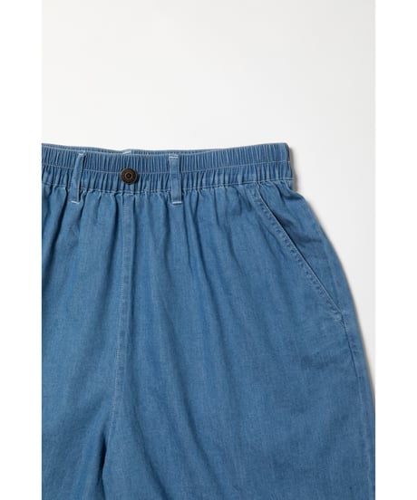 Summer denim half pants / blue