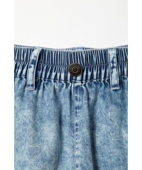 Summer denim half pants / acid wash