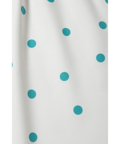 Polka dots biker shorts / white
