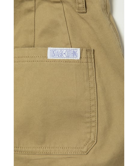 Color half pants / beige