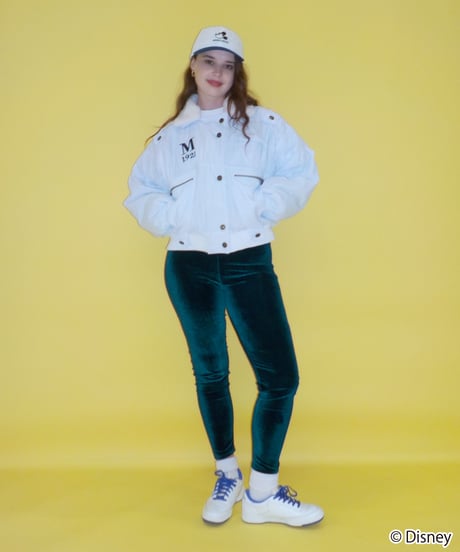 Velour leggins / green