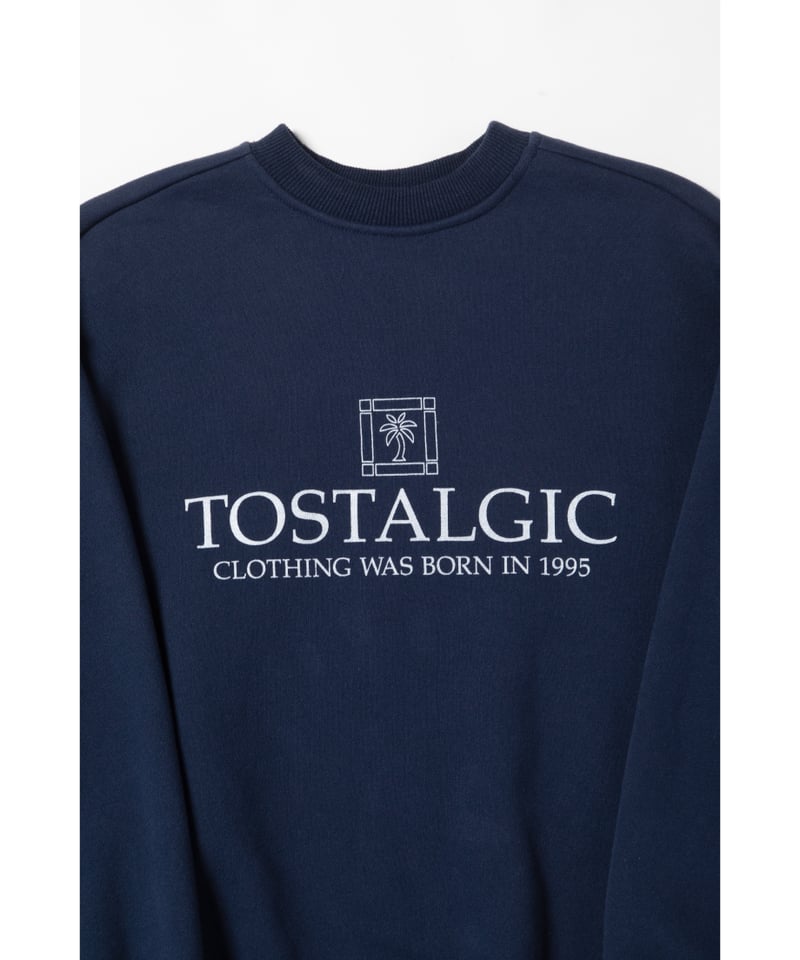 新品　Palm tree sweatshirt / gray tostalgic Vintage Crewneck Grey