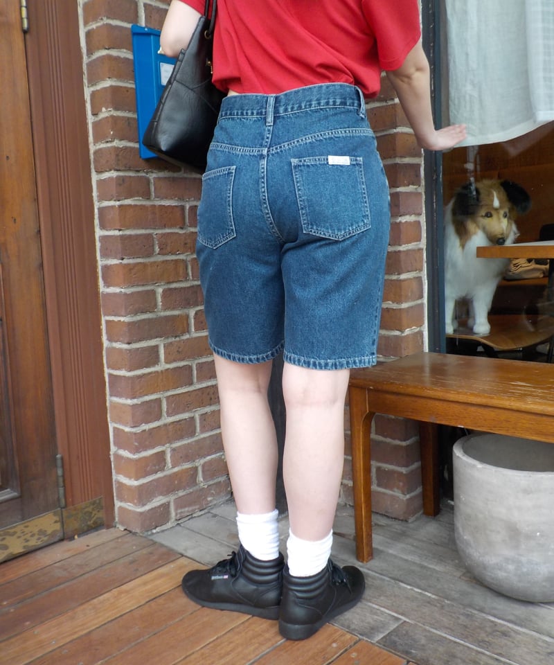 Relaxed denim half pants / blue [ Shipped in la