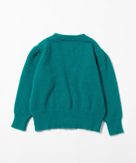 Mohairish pearl cardigan / green