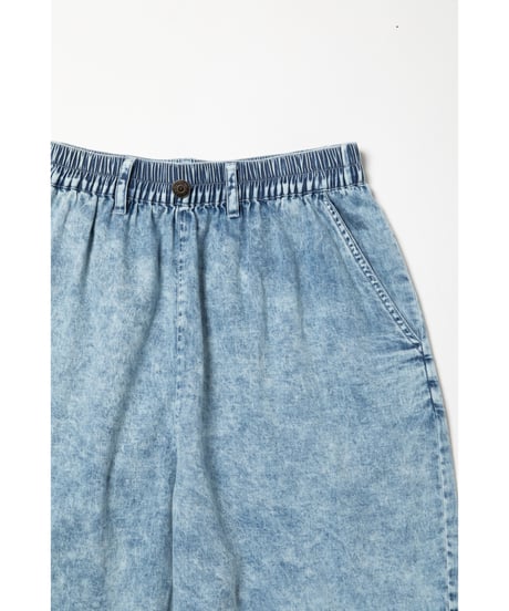 Summer denim half pants / acid wash