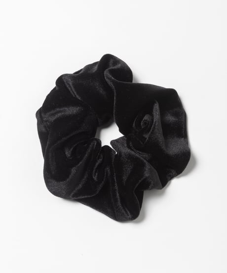 Velour scrunchie / black