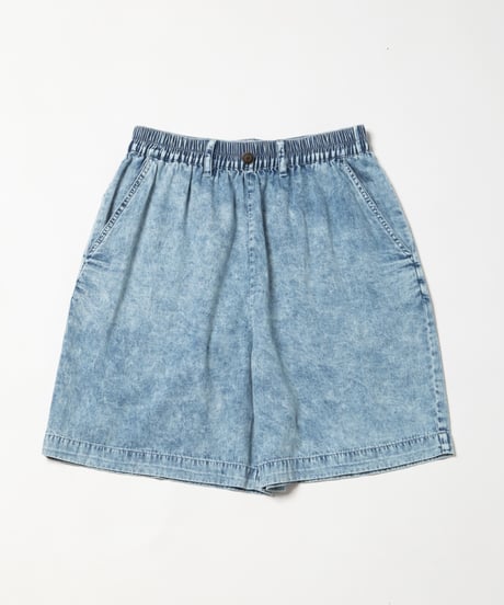 Summer denim half pants / acid wash
