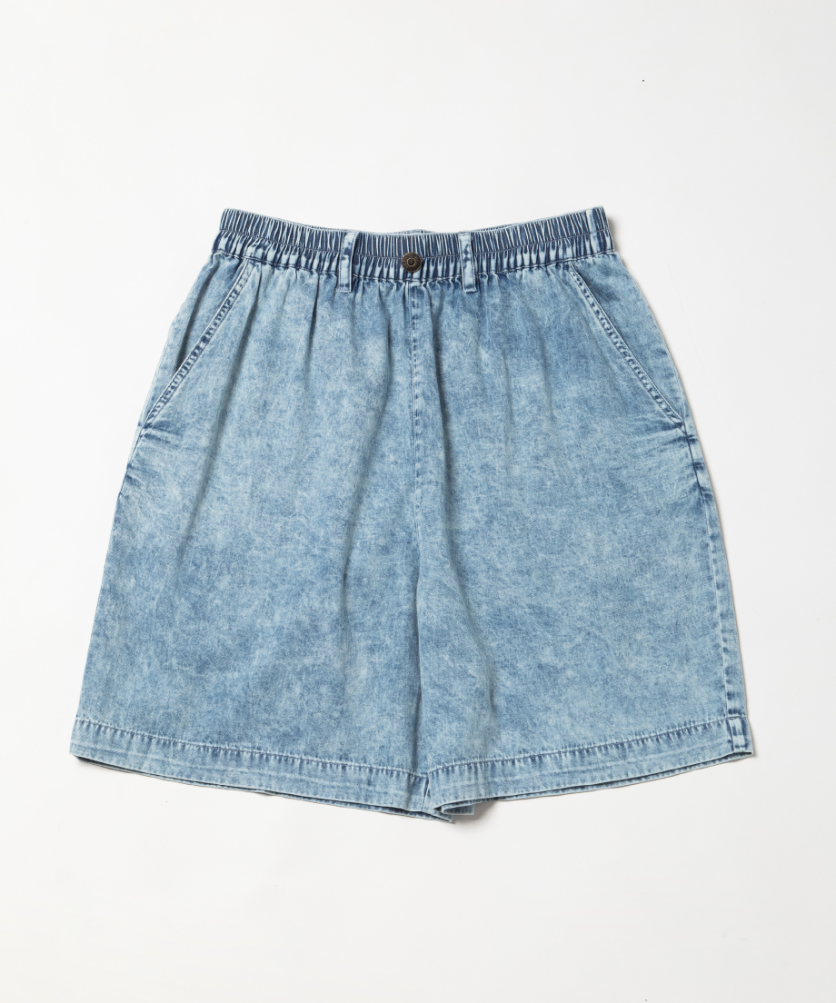Summer denim half pants / acid wash | Tostalgic