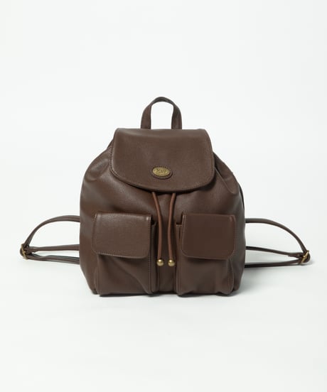 Leather backpack / brown