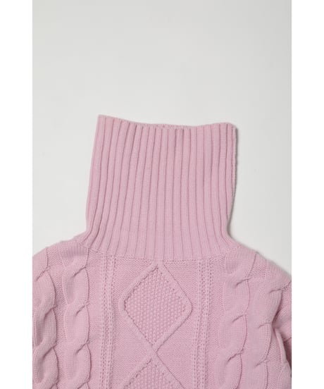 Cable sweater / pink