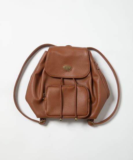 Mini leather back pack / light brown