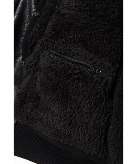 2way leather jacket / black