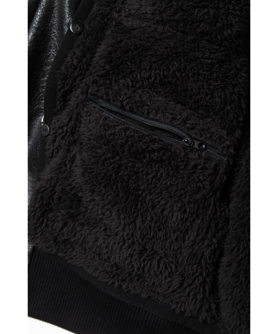 2way leather jacket / black | Tostalgic Clothing