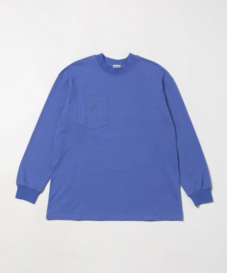 High neck long sleeve pocket tee / purple