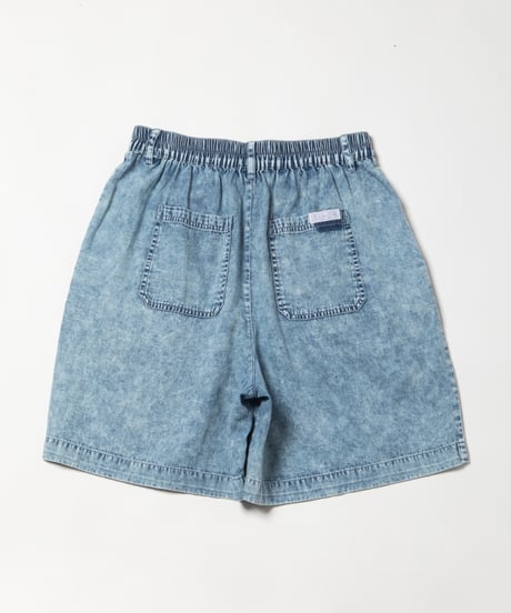Summer denim half pants / acid wash