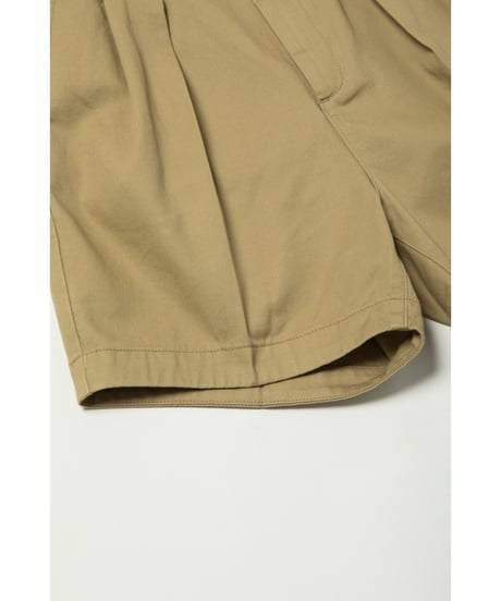 Color half pants / beige
