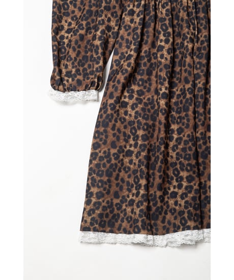 Frill dress / leopard