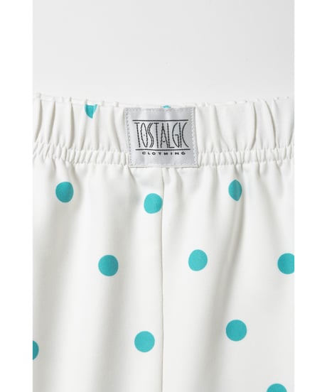 Polka dots biker shorts / white