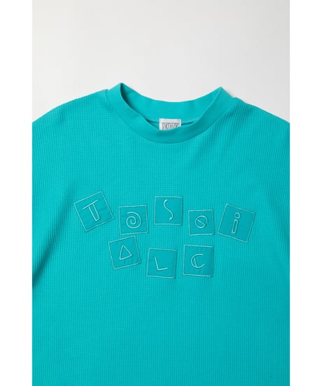 Waffle logo tee / green